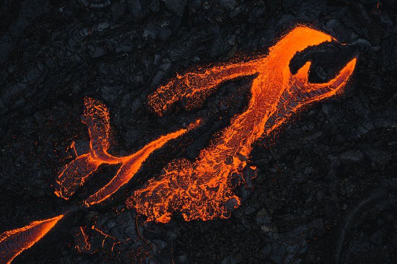Close up of the lava flows in the lava field by Martijn Smeets