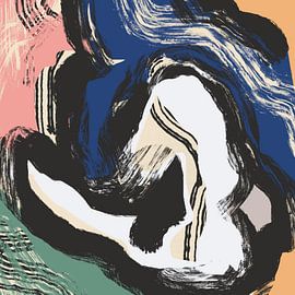 Abstrakte dynamische Pinselstriche von Little Dean