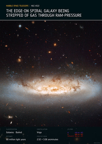 The edge-on spiral galaxy NGC 4522