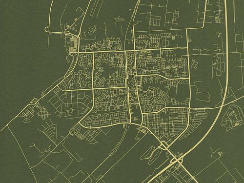 Kaart van Lelystad in Groen Goud