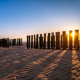 Breakwater sunset Zoutelande by MSP Canvas