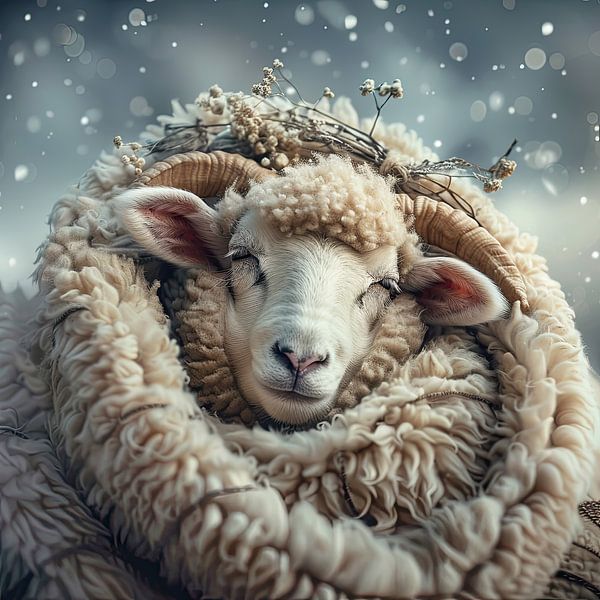 Sleep sheep, sleep well. by Vlindertuin-Art