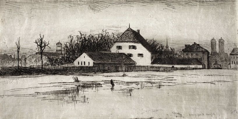 Lewis Henry Meakin, München van het Marsfeld - 1884 van Atelier Liesjes