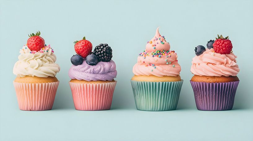 Kleurrijke cupcakes van But First Framing