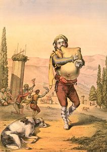 Turkije Turkey Türkiye man uit Armenie 1862, doedelzak speler