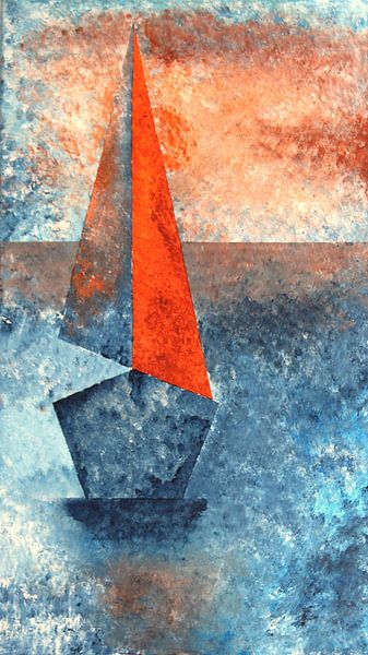 Sailboat in abstract form by Bettina Eß