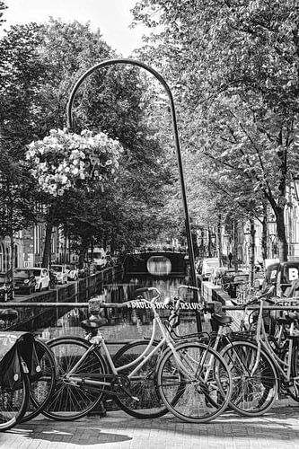 Binnenstad van Amsterdam Nederland Zwart-Wit