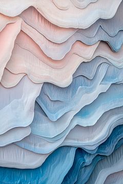 Zachte golven in pastelkleuren van Poster Art Shop