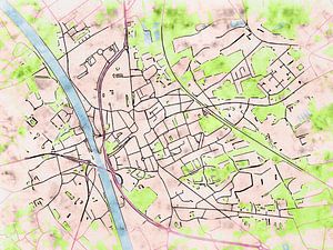 Karte von Beringen im stil 'Soothing Spring'