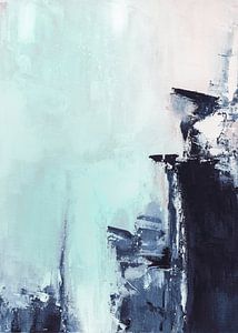 Ensemble menthe rose bleu abstrait