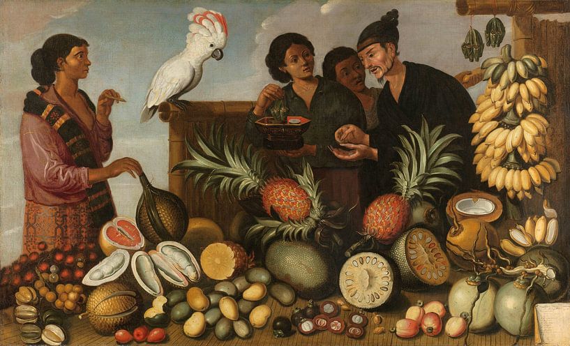 Oost-Indische marktkraam in Batavia, Albert Eckhout van Meesterlijcke Meesters