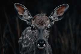 Junges Reh mit durchdringenden Augen von Imperial Art House