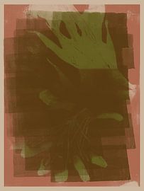 Olivgrün, rosa Terra und Beige. Organische Formen. von Dina Dankers