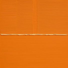 Orange abstract design with horizontal lines by Color Square