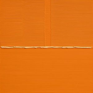 Orangefarbenes abstraktes Motiv mit horizontalen Linien