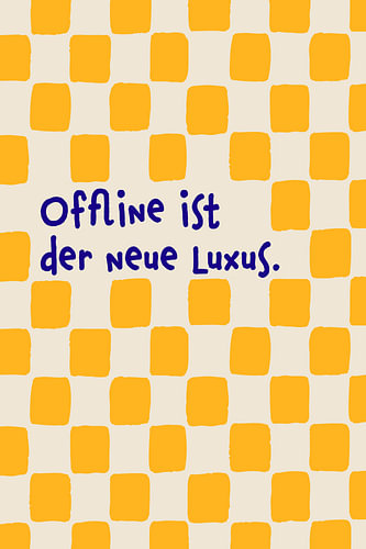 Offline is de nieuwe luxe - Geel