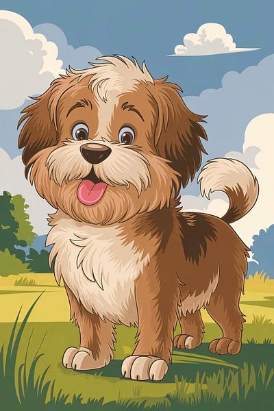 Cute dog illustration for nursery by Art & Soul Creations