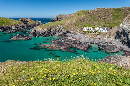 Strandcafe in der Kynance Cove, Helston, Cornwall, England