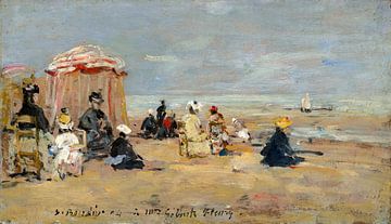 op het Strand, Eugène Boudin