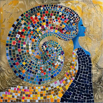 Vrouw Mozaïek Kunst | Mosaic Rhythms van Kunst Kriebels