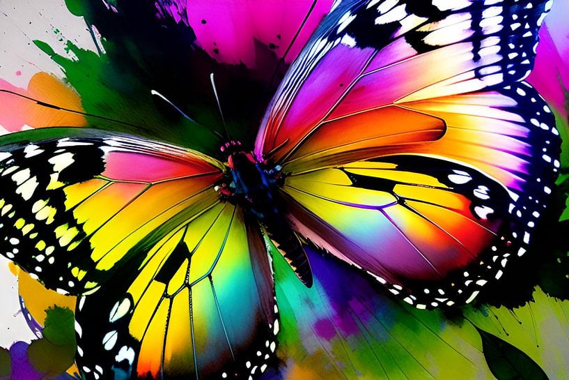 Farbenfroher Schmetterling: Ein Flügelspiel der Vielfalt von ButterflyPix