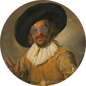 De vrolijke drinker met bril - Fela de Wit van Fela de Wit
