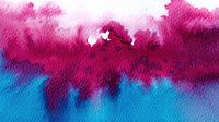 PurpleBlue | Aquarel schilderij van WatercolorWall thumbnail