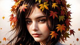 Fille d'automne sur Hilde Remerie Photographie et art numérique