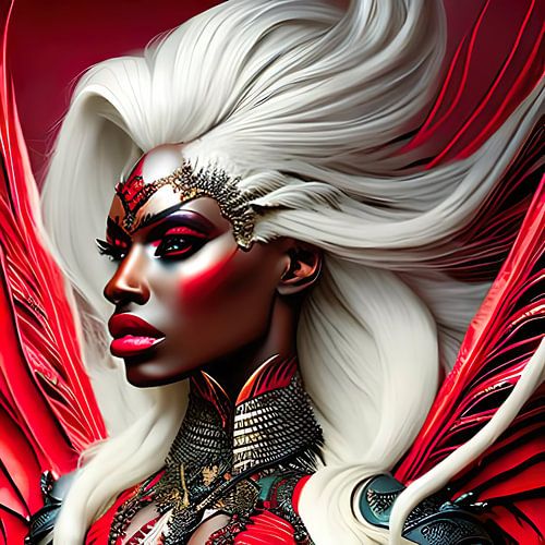 Sehr hübsche afrikanische Frau - Moderne Bildkreation