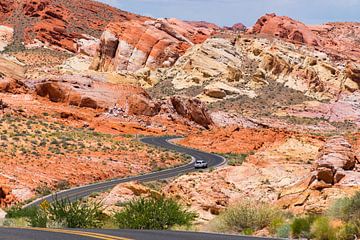 Roadtrip dans le parc d'État de la Vallée de feu en Amérique sur Linda Schouw