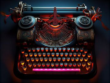 Neon Typewriter_2 van Bianca Bakkenist