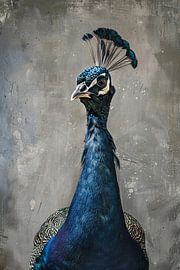 Blue peacock by Poster Art Shop