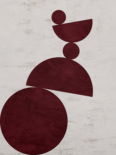 Contemporary minimalist geometric abstract art in earth tones.