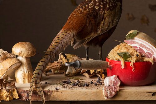 Fasan mit Sauerkraut