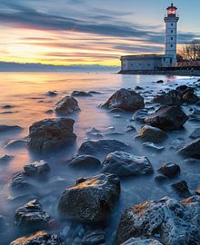 Magical sunrise, standing guardian
