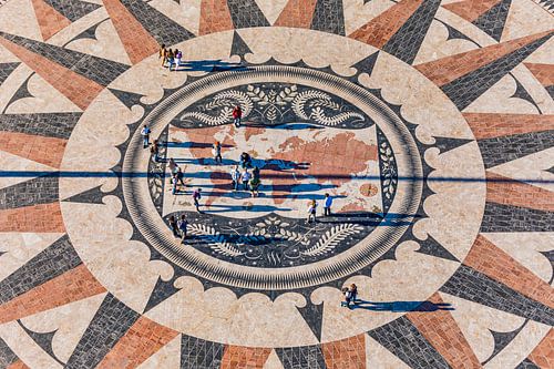 Mozaïek Padrao dos Descobrimentos in Belém - Lissabon