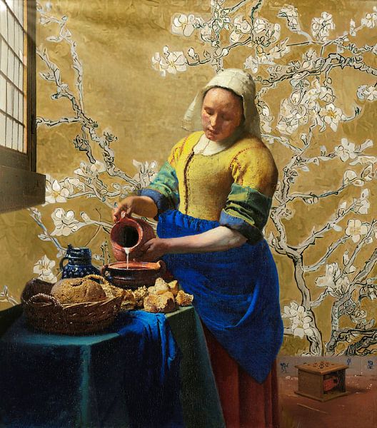 La laitière et la fleur d'amandier par Digital Art Studio