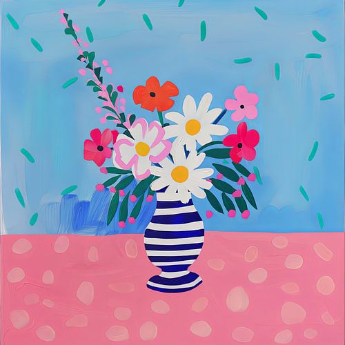 Op Henri Matisse geïnspireerde vaas