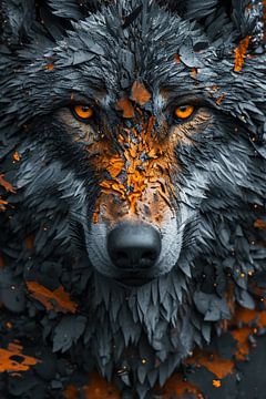 Abstracte moderne wolf van haroulita