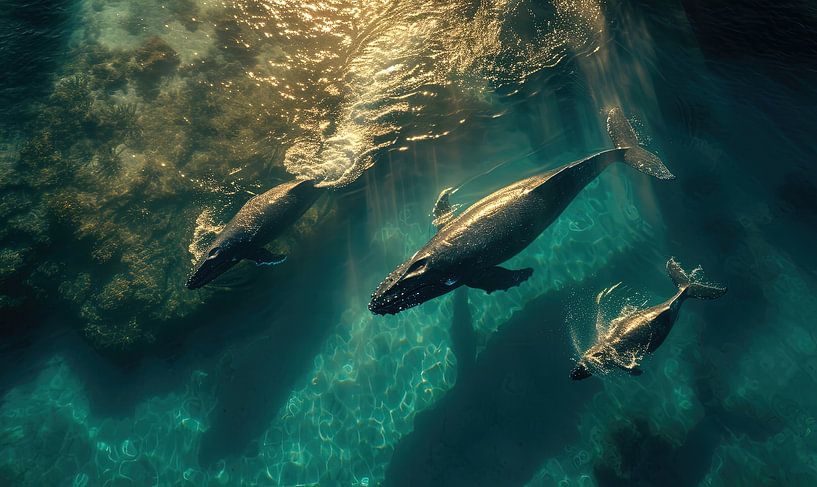 Bucklige Familie im Sonnenlicht von ByNoukk