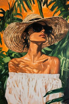 Zomerse elegantie in de jungle van Poster Art Shop