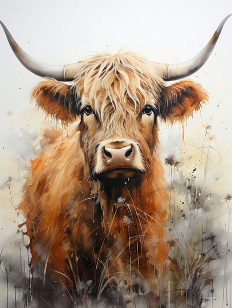 Natuur zacht - Schotse hooglander van Eva Lee