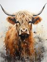 Natuur zacht - Schotse hooglander van Eva Lee thumbnail