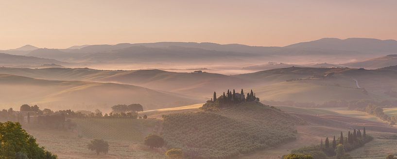 Panorama Toscane, Italië van Adelheid Smitt