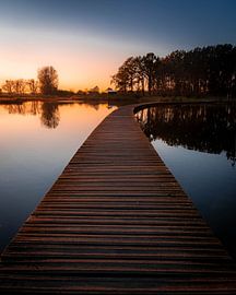 Sunset Boardwalk van Stefan Bauwens Photography