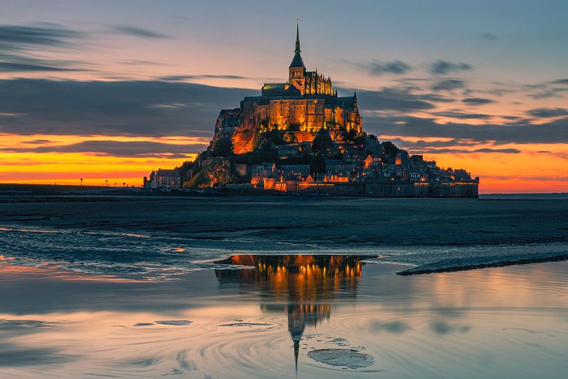 Mont Saint-Michel, Normandië, Frankrijk van Henk Meijer Photography