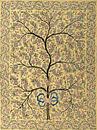 Seidenbehang mit gesticktem Baum des Lebens (1800) von Meisterhafte Meister Miniaturansicht