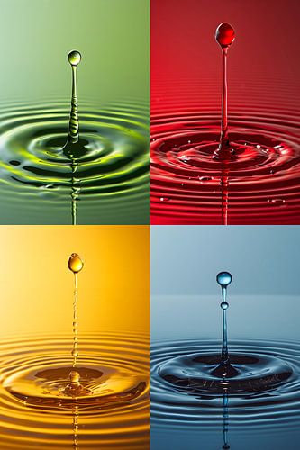 4 druppels geïnspireerd door Andy Warhol