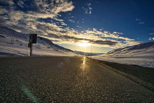 Road leading through the Norwegian high mountains