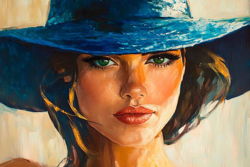 Fascinerend portret van een vrouw in zonlicht van Poster Art Shop